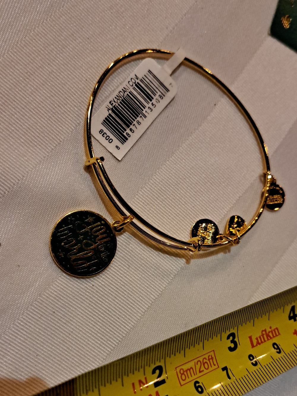 Alex and Ani Gold Charm Expandable Bangle Joy To The World